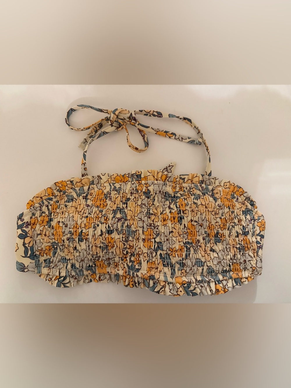 CUPSHE NWOT smocked floral bikini top